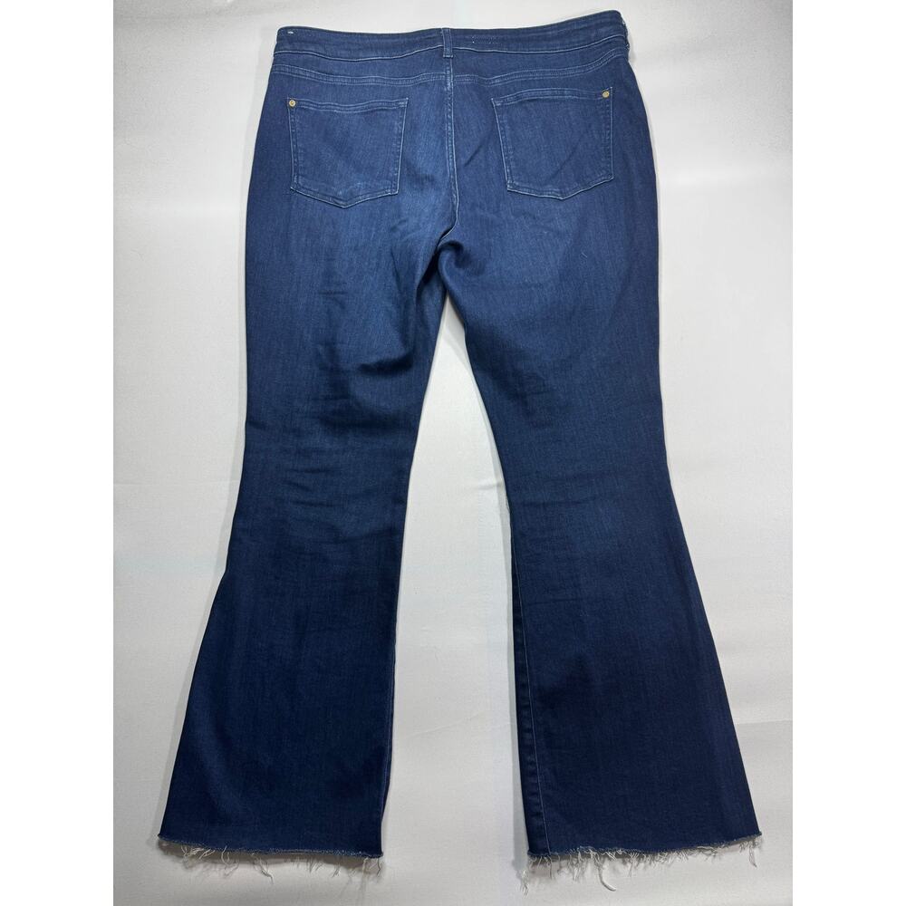 Pilcro by Anthropologie Women's Raw Hem Flare Blue Denim Jeans - Size33 (38x31) - Picture 2 of 5